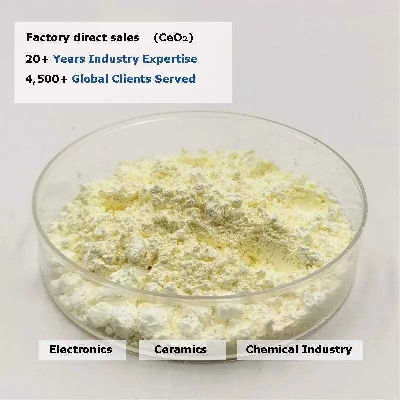 99.95% High Purity Cerium Oxide CeO2 for Optical Glass Polishing Ceramic Glaze