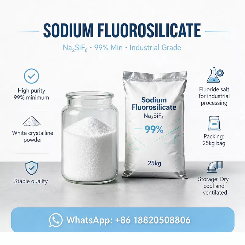 99% Sodium Fluorosilicate Na2SiF6 Opacifier for Ceramic Glaze Enamel Glass