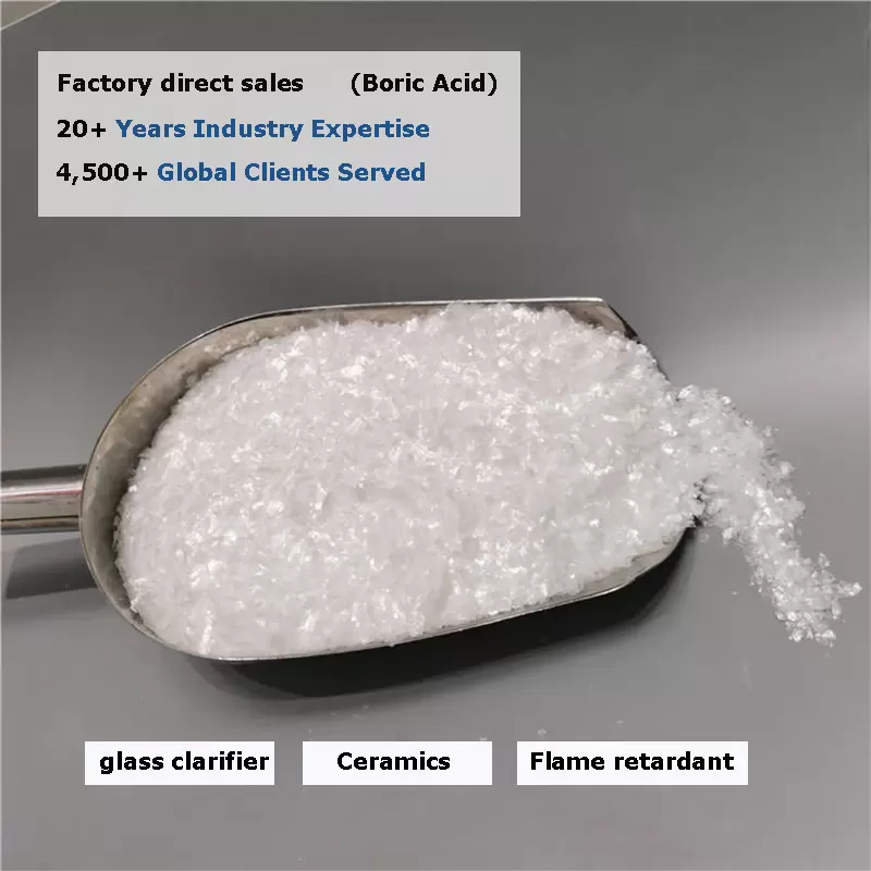 Boric Acid 99.5% Min White Crystal for Ceramic Glass Coatings Fiberglass